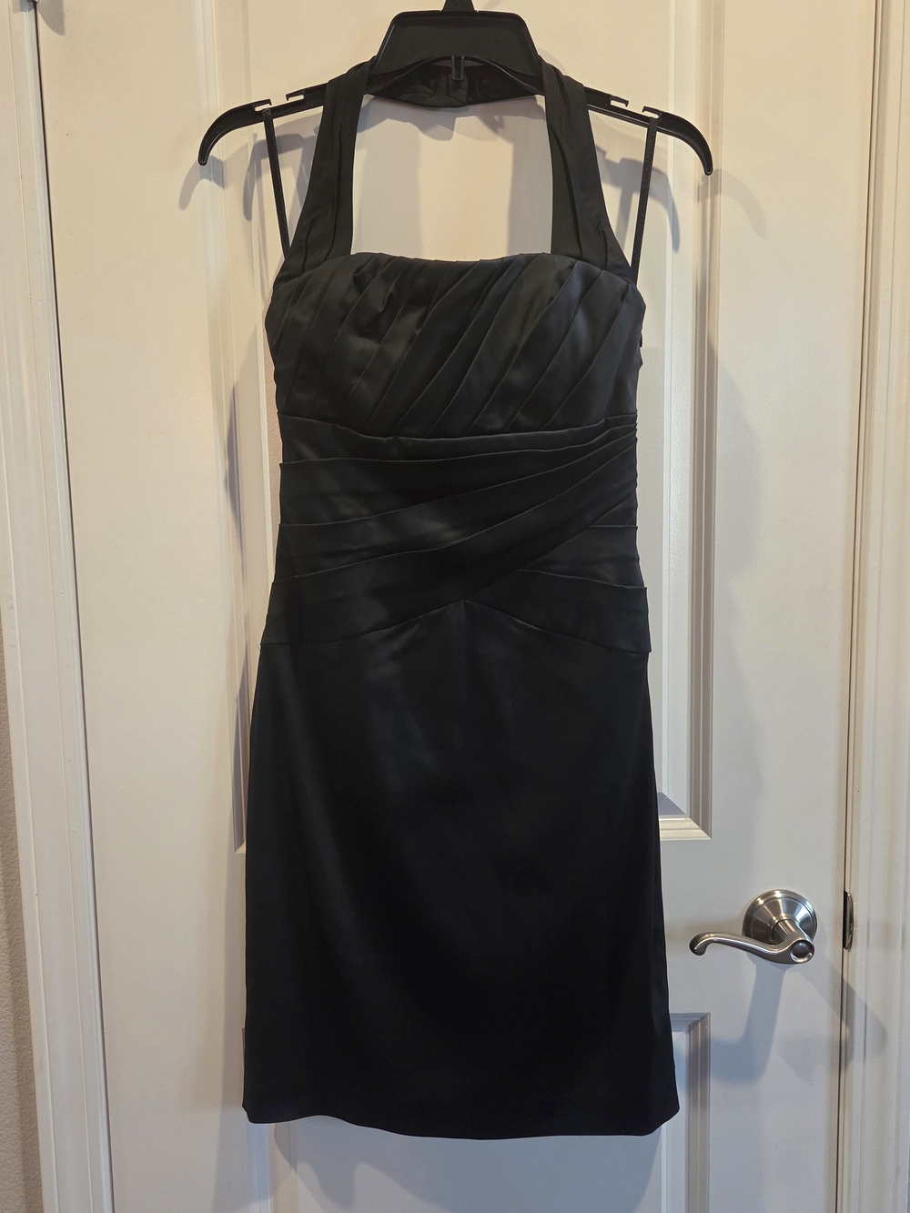 White House Black Market Black Strapless Pleated Cocktail Dress